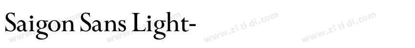 Saigon Sans Light字体转换